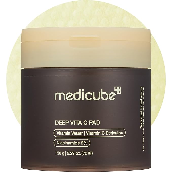 Medicube Deep Vita C Facial Toner Pads for uneven skin tone